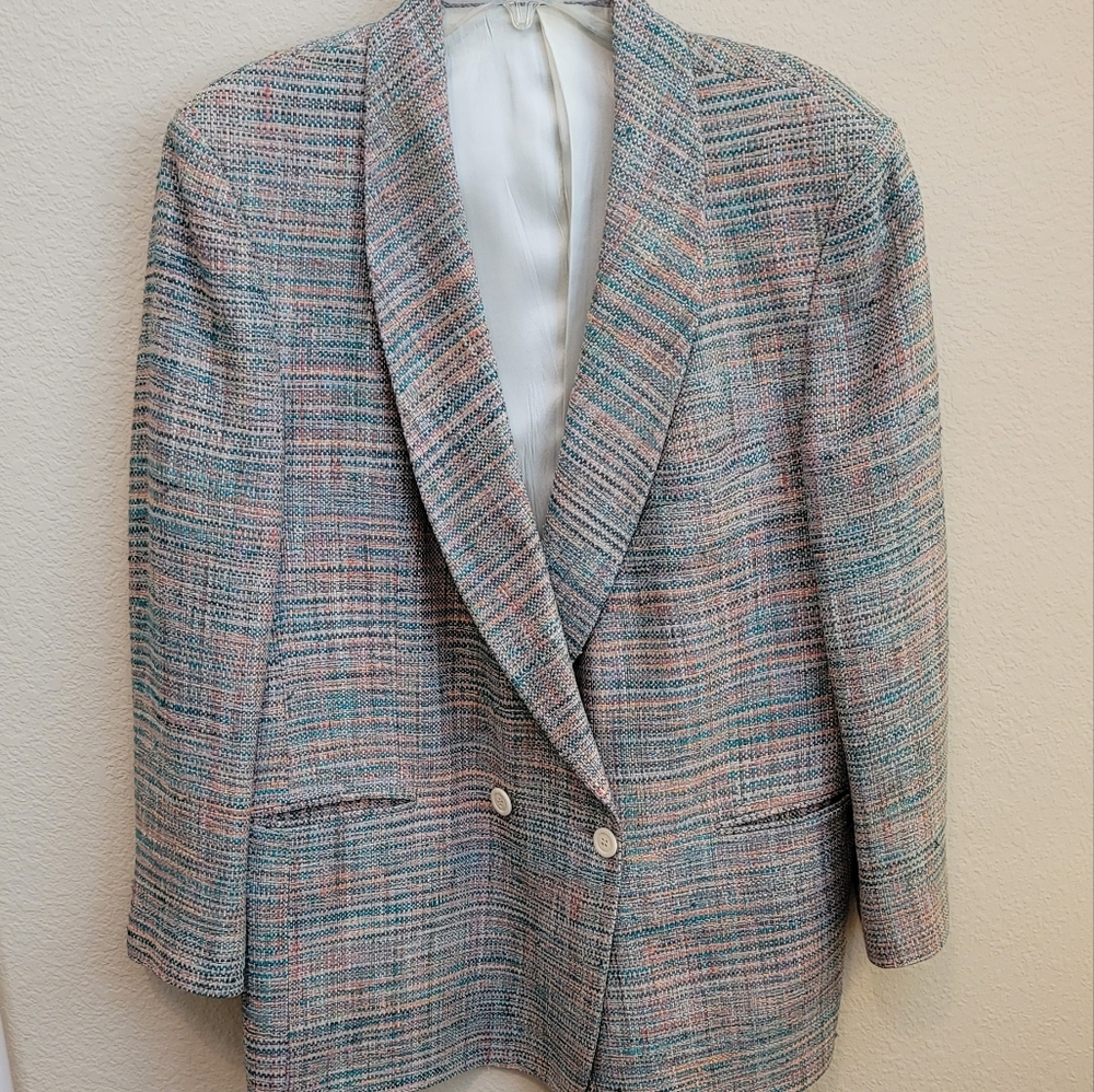 Handwoven silk blazer